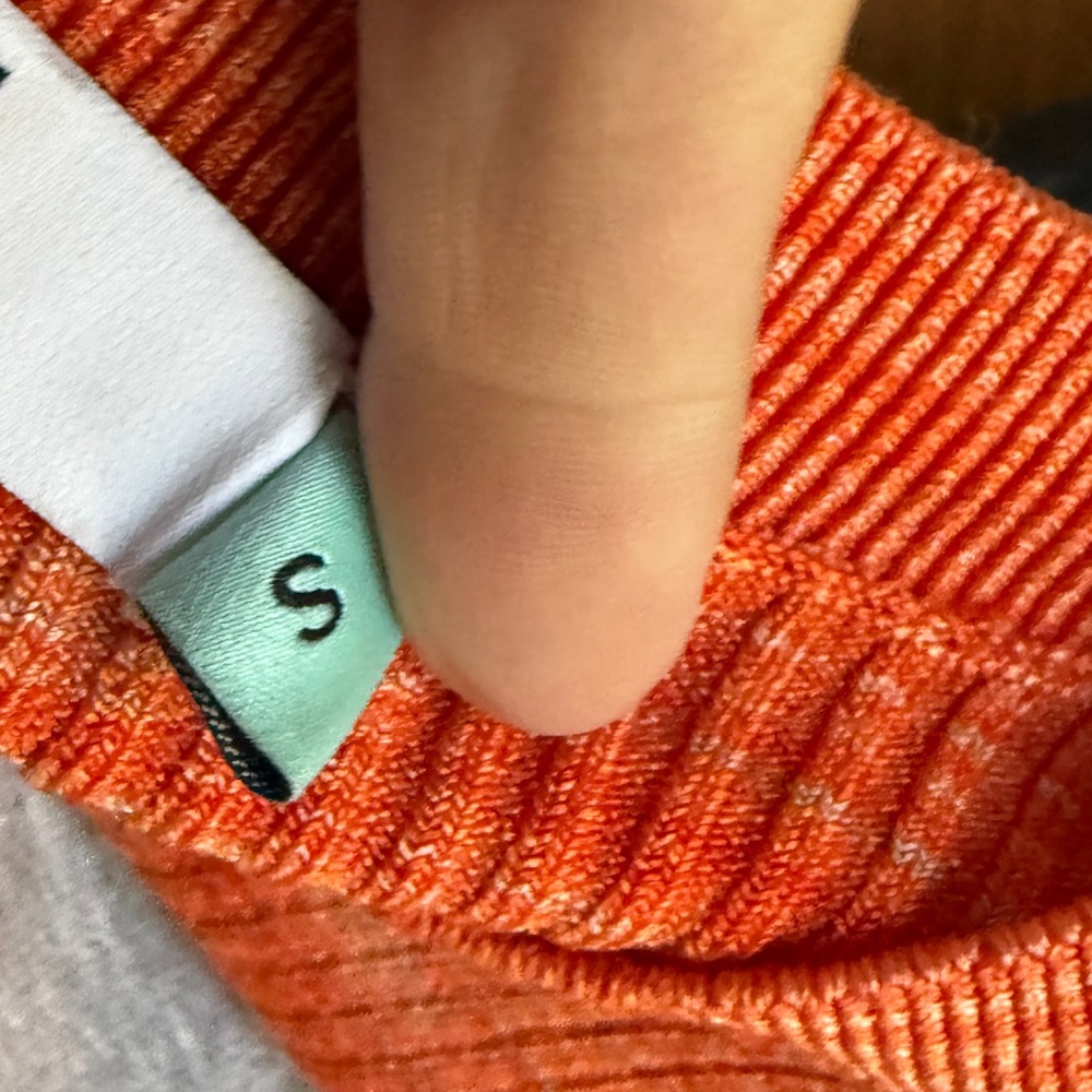 PH5 Orange Ribbed Knit Top - Picture 3 of 3